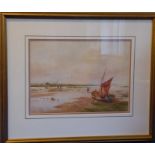 ARTHUR WHITE (1865-1953), a gilt-framed and glazed watercolour study 'St Ives', signed lower left (