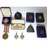 Four cased medals (3 school sports and 1 army rifle competition), a George V Special Constabulary
