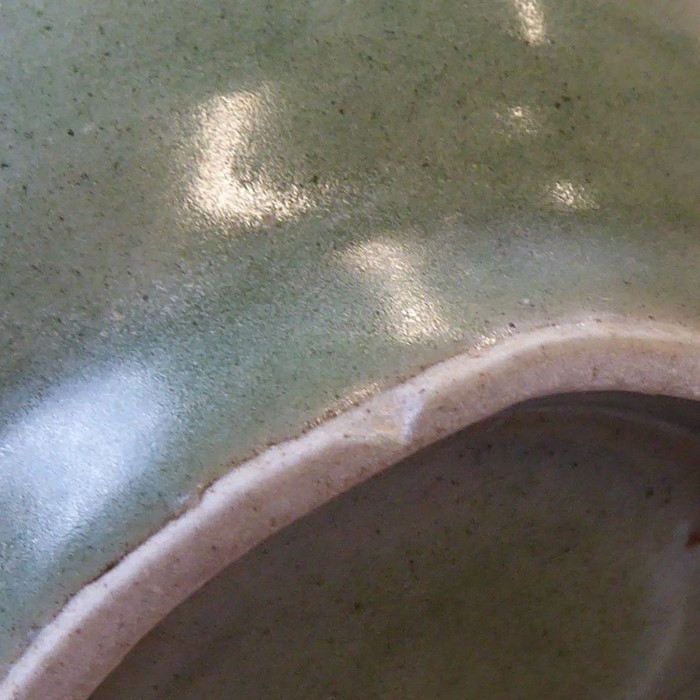 A Chinese Southern Song period small celadon glaze bottle vase; the lip above a slightly tapering - Image 16 of 16