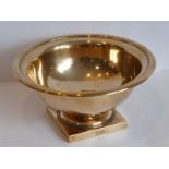An interesting late 19th / early 20th century Russian pedestal bowl; possibly bell-metal, of