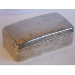 A large hallmarked silver dome-topped cigarette box, two-division cedar wood lining (16.5cm)
