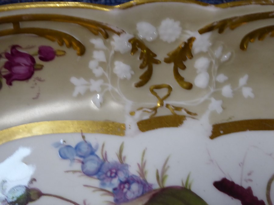 A fine early 19th century Coalport Feltspar porcelain dessert service comprising four square dishes, - Image 36 of 45