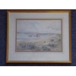 A.J. ROOKER ROBERTS (1882-1943), a parcel gilt framed and glazed watercolour study "Appledore