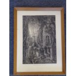 ROBIN TANNER (1904-1988), a framed and glazed monochrome etching "Easter" signed in pencil and dated