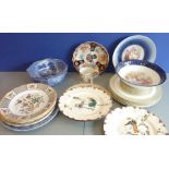 Various plates, bowls etc. to include a part Royal Doulton dinner service in the 'Sonnet' pattern (