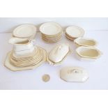 Over 40 pieces of 19th century miniature pottery including matching plates and dishes