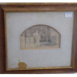 D. H. SMITH (b. 1947); a framed and glazed pencil study with collage 'Return to Pelham', 1970;