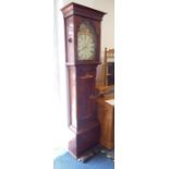 A large mid-19th century mahogany-cased eight-day broken-arch longcase clock; the outset cornice