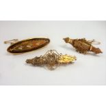 Three Victorian diamond-set bar brooches (The cost of UK postage via Royal Mail Special Delivery for