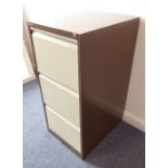 A modern three-drawer filing cabinet by Bisley