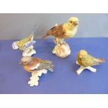 Four Goebel porcelain birds