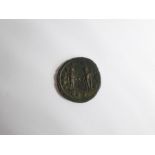 A collection of seventeen coins, mostly bronze 4th century Roman,