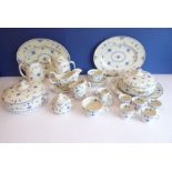 A selection of 'Denmark' blue-and-white kitchen ceramics to include oval platters, two lidded