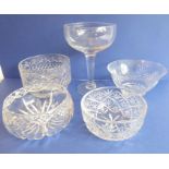 A good selection of glassware to include decanters and various other glassware etc. to include