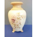 A Carlton Ware blush ivory vase in the Chrysanthemum design