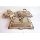 Six early 20th century fine quality, silver-plated entrée dishes in the Georgian style