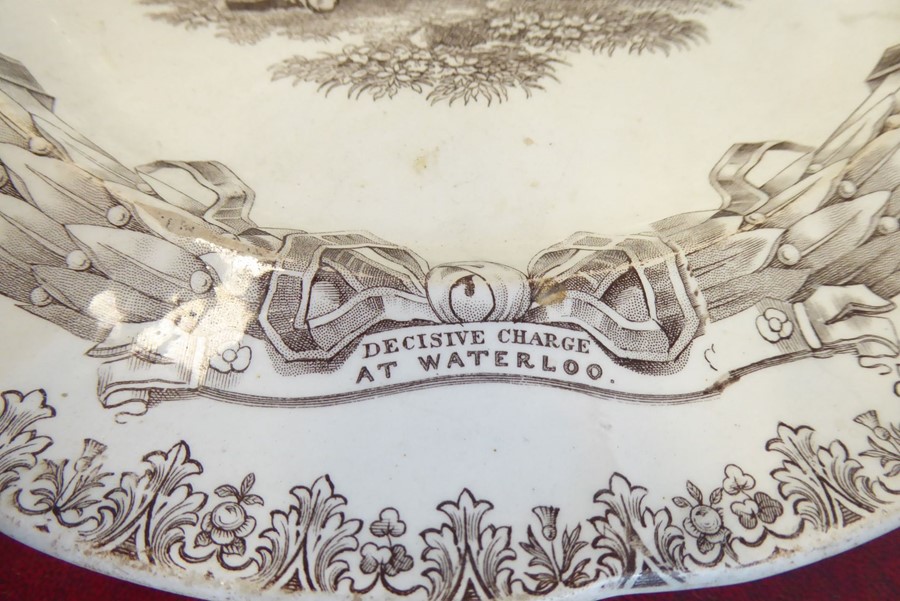 'Decisive Charge at Waterloo', a mid-19th century transfer-decorated Copeland & Garrett 'New - Image 13 of 19