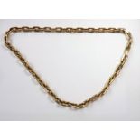 A very heavy gold on silver neckchain (108g) (The cost of UK postage via Royal Mail Special Delivery