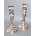 A pair of 19th century silver-plated candlesticks circa 1830 (28cm high)