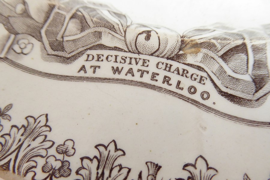 'Decisive Charge at Waterloo', a mid-19th century transfer-decorated Copeland & Garrett 'New - Image 3 of 19