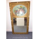 A gilt-framed French trumeau for restoration (67cm x 123cm)