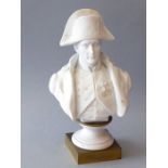 A Parian bust of Napoleon I upon a bronze-mounted base (27cm high)It is noted that the Parian ware