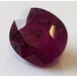 A cushion-cut ruby of approximately 3.30 carats (unmounted)