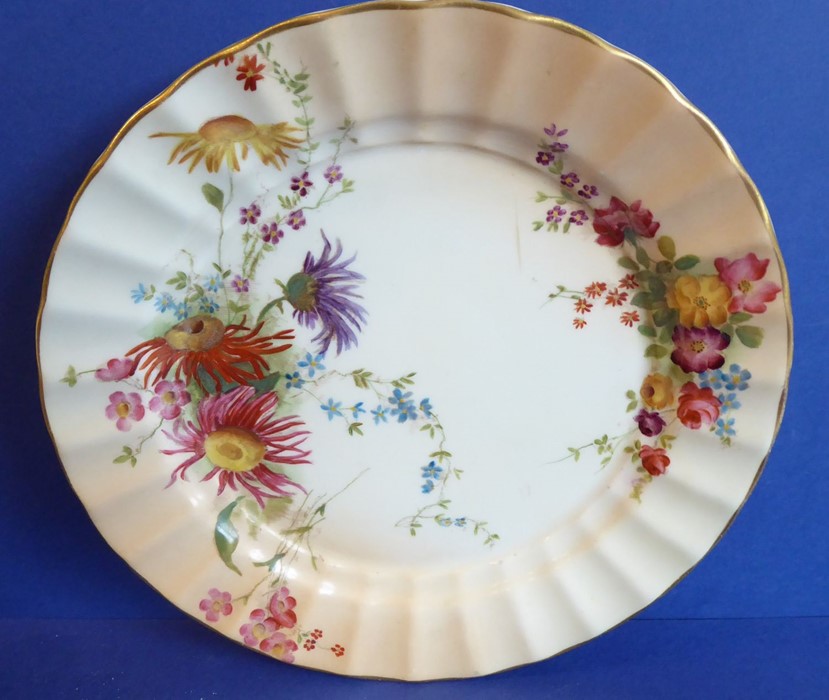 Four pieces of early 20th century Royal Worcester Blush porcelain: a side dish, a shell-shaped - Image 6 of 7