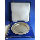 A limited edition (512 of 2,000) hallmarked silver plate; in commemoration of the 1972 silver
