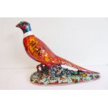 A large Anita Harris porcelain pheasant (33cm wide x 25cm high)