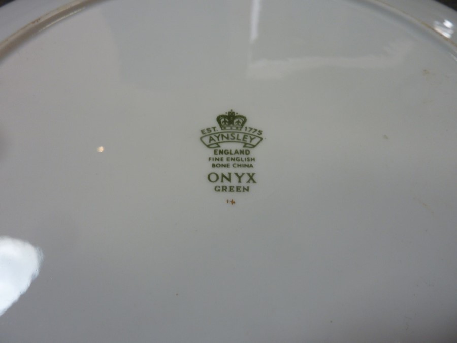 Various decorative ceramics to include an Aynsley part dinner service in the Onyx Green pattern with - Image 2 of 3