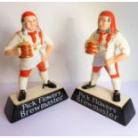 Two Carltonware advertising figures, 'Pick Flowers Brewmaster' (both with damage)