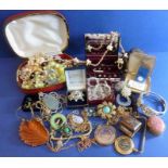 A selection of mostly costume jewellery and associated items/bijouterie etc. to include various