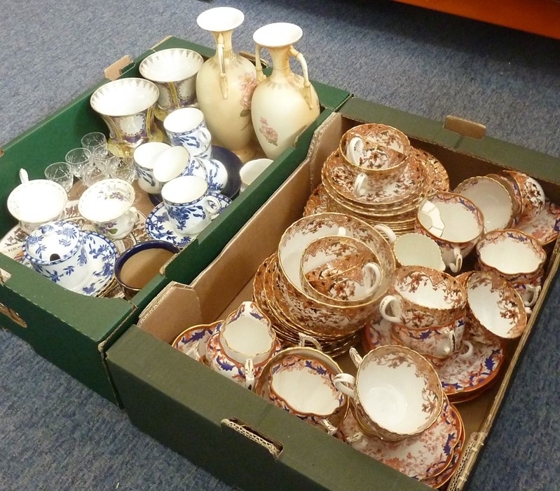 A good selection of ceramics to include two late 19th century tea services, hand-tinted and - Image 4 of 4