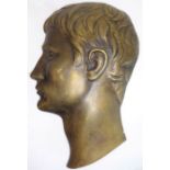 A large bronze bust of Napoleon in profile; with good patination, probably late 19th / early 20th