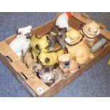 A selection of mostly ceramic pug dogs/bulldogs etc. to include some pairs