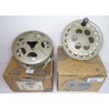 A Lamson Litespeed LS4 salmon reel with spare spool (both boxed)