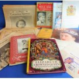 A good selection of mostly mid-20th century Royal Commemorative ephemera comprising newspapers,