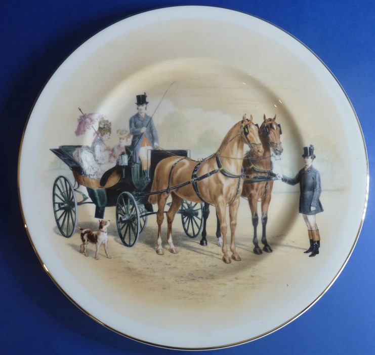 A selection of various decorative plates and dishes to include a Spode bone-china plate, 'Full - Image 4 of 5