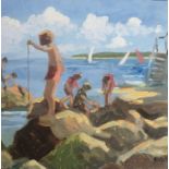 Sherree Valentine Daines (b.1959), an unframed limited edition (8/195) hand-enhanced canvas 'Sea