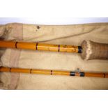 A Hardy 'Perfection' 9-foot two-piece trout rod in used condition