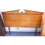 An early 20th century satinwood and cross-banded  headboard; in late 18th century style with