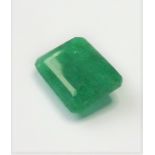 An oblong emerald of approximately 8 carats (unmounted)