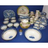 A selection of coffee wares etc. to include 19th century tea bowls and saucers