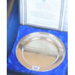 A limited edition (512 of 750) hallmarked silver plate; 'In Commemoration of the Jubilee of the