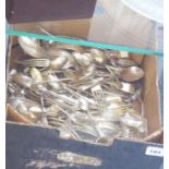 A quantity of mostly early 20th century silver plate flatware together with sundry silverware  to