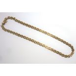 An unusual 9-carat gold flat-link neck chain (11g) (The cost of UK postage via Royal Mail Special