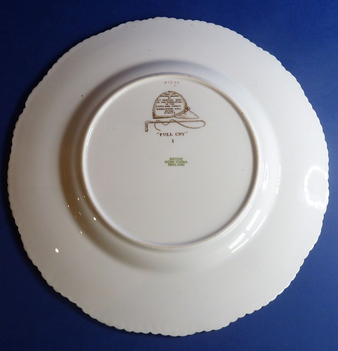 A selection of various decorative plates and dishes to include a Spode bone-china plate, 'Full - Image 3 of 5