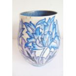 A Charlotte Rhead porcelain vase (at fault) (17.5cm high)