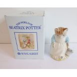 A boxed Royal Albert Beatrix Potter model, 'Ribby and the patty pan'